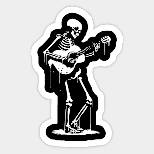 skeleton playing the guitar Sticker